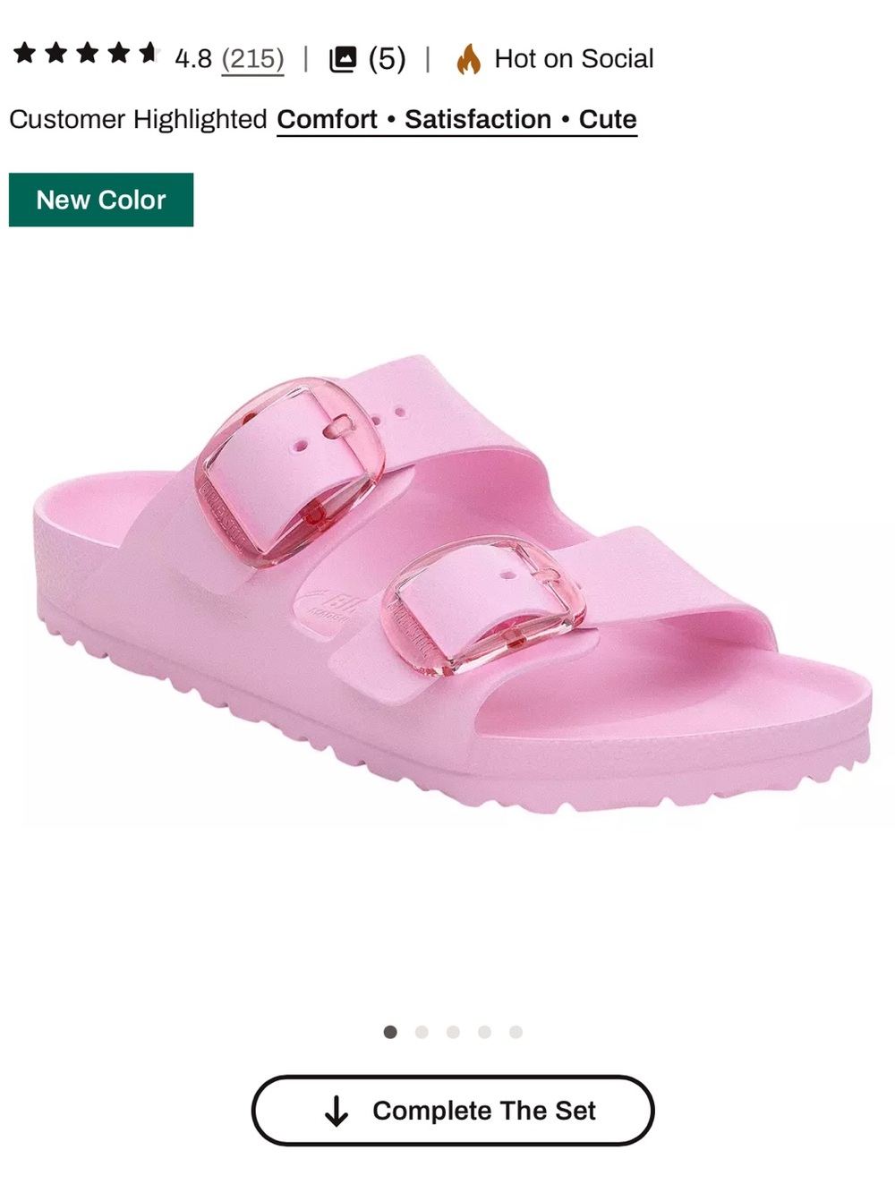 Birkenstock Eva Fondant Pink Buckle Sandals